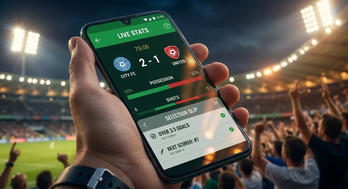 App sportiva Android con evento live e schedina aperta