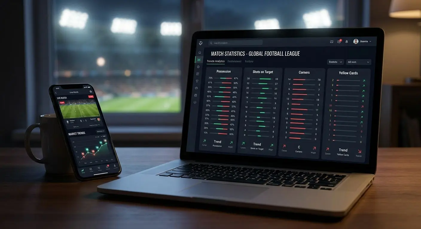 Schermata con quote e mercati di una partita di Champions League