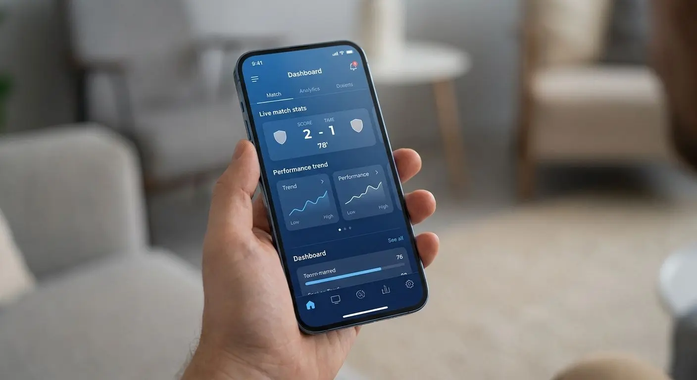 Telefono con interfaccia mobile bwin tenuto in mano