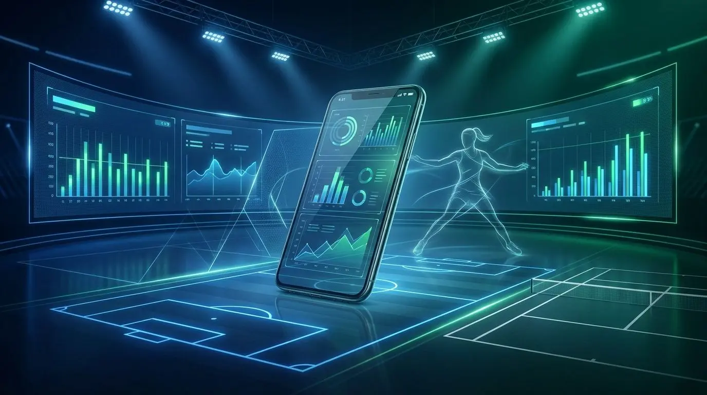 Illustrazione promozioni scommesse sportive con calcio e tennis