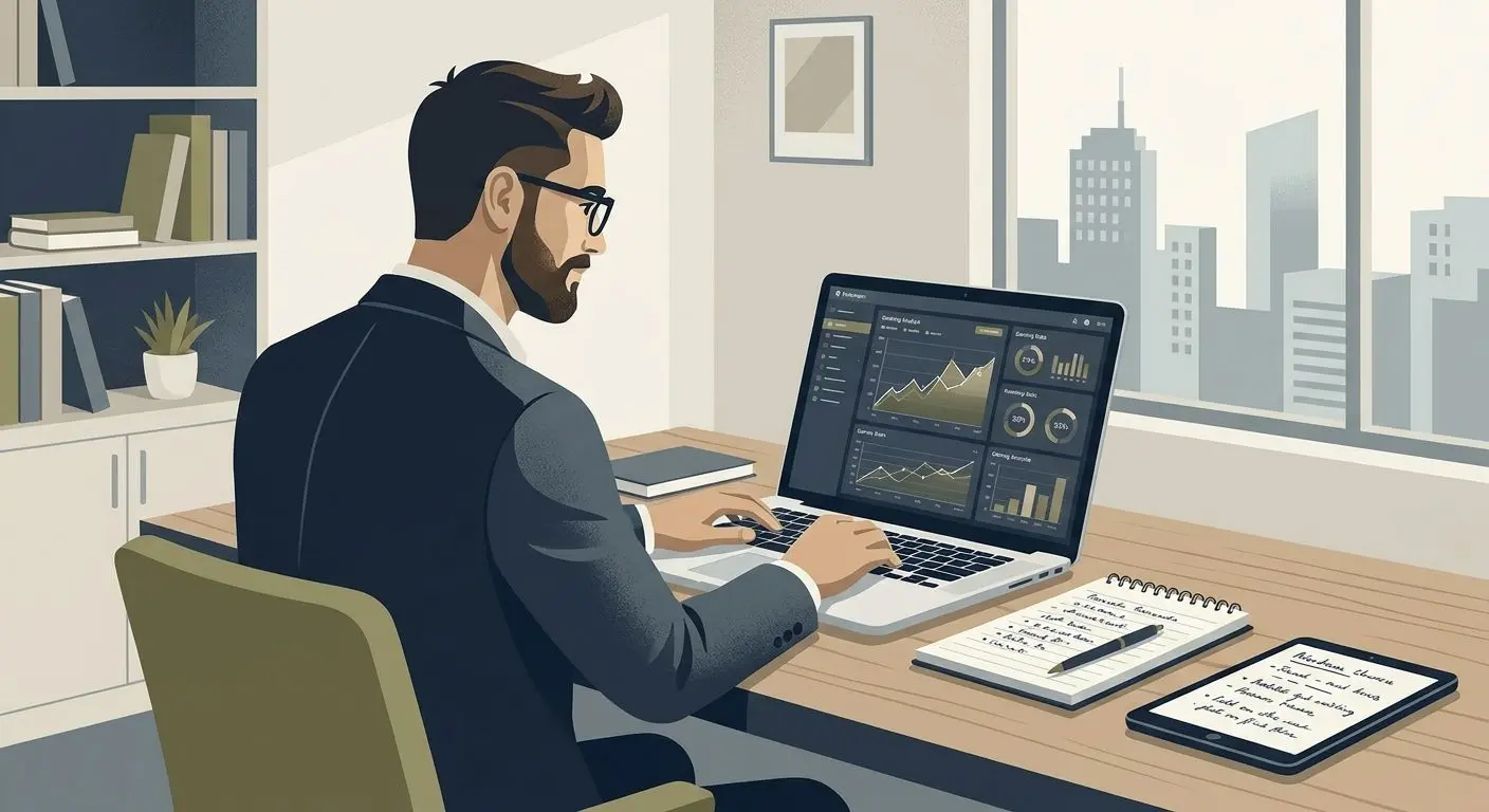 Avatar professionale illustrato di un analista del settore gaming