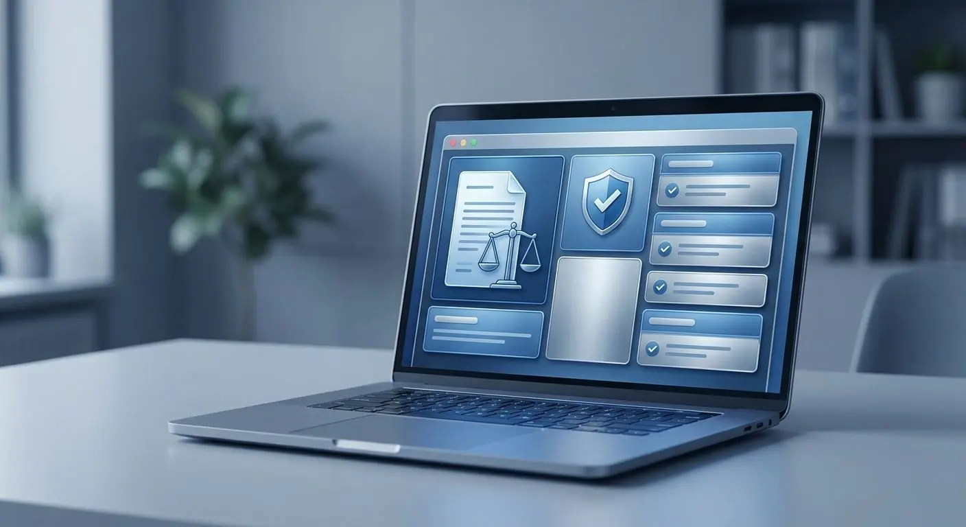 Illustrazione di termini e condizioni online con simboli di sicurezza